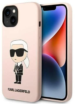 Karl Lagerfeld KLHMP14SSNIKBCP iPhone 14 6.1" hardcase pink/pink Silicone Ikonik Magsafe (iPhone 14)