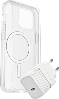OtterBox Protection + Power KIT - Starter Kit (iPhone 15), Smartphone Hülle, Transparent, Weiss