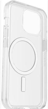 OtterBox Symmetry Clear mit MagSafe + Premium Glass Antimicrobial (iPhone 15), Smartphone Hülle, Transparent