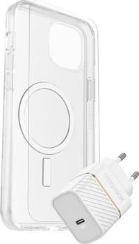 OtterBox Protection + Power KIT - Starter Kit (iPhone 15 Plus), Smartphone Hülle, Transparent, Weiss