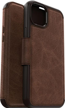 OtterBox Strada Folio mit MagSafe (iPhone 15 Plus), Smartphone Hülle, Braun