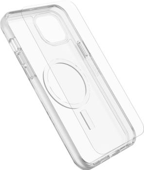 OtterBox Symmetry Clear mit MagSafe + Premium Glass Antimicrobial (iPhone 15 Plus), Smartphone Hülle, Transparent