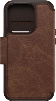 OtterBox Strada Folio mit MagSafe (iPhone 15 Pro), Smartphone Hülle, Braun