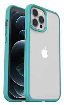 OtterBox Sleek Hülle für iPhone 12 Pro Max, stoßfest, sturzsicher, ultraschlank, schützende Hülle, Getestet nach Militärstandard, Transparent/Blau