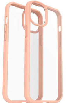 OtterBox Sleek Hülle für iPhone 15 Plus / iPhone 14 Plus, stoßfest, sturzsicher, ultraschlank, schützende Hülle, Getestet nach Militärstandard, Transparent/Pfirsich