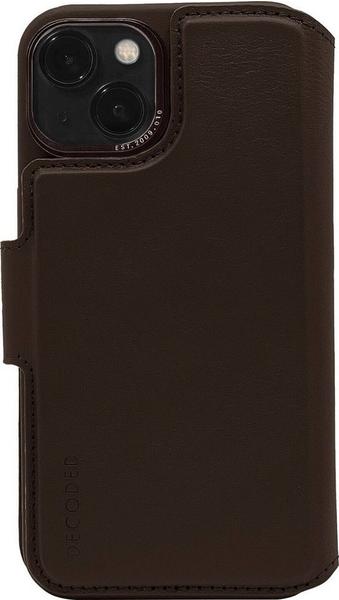 Decoded Leather MagSafe Modu Wallet iPhone 14Plus Chocolate Brown