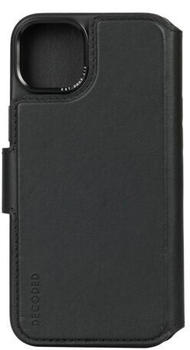 Decoded Leather Detachable Wallet for iPhone 15 Plus Black