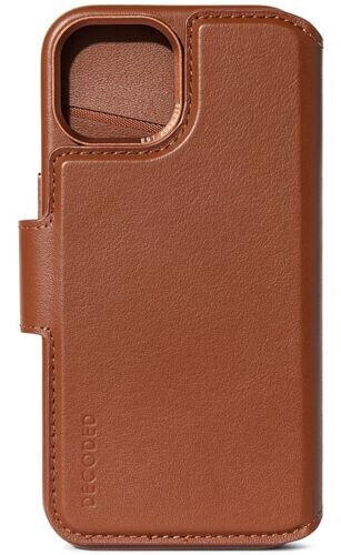 Decoded Leather Detachable Wallet for iPhone 15 Plus Tan