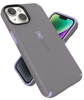 Speck Produkte CandyShell Pro iPhone 14 Hülle, kompatibel mit MagSafe, Cloudy Grey/Spring Purple
