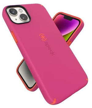 Speck Produkte CandyShell Pro Hülle passend für iPhone 14 Pro Max, 6,1 Zoll Modell, kompatibel mit MagSafe, Digital Pink/Energy Red