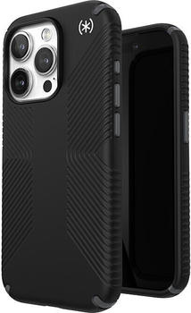 Speck Schutzhülle Presidio2 Grip für Apple iPhone 15 Pro, Schwarz und Grau