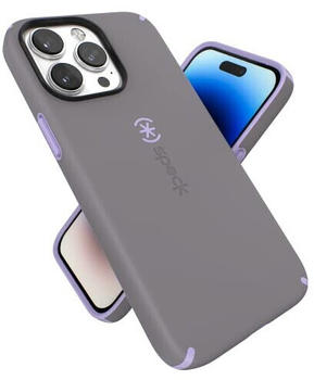 Speck Produkte CandyShell Pro iPhone 14 Pro Max Hülle, kompatibel mit MagSafe, Cloudy Grey/Spring Purple