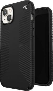 Speck Presidio2 Grip MagSafe - rutschfeste iPhone 14 Plus Hülle (Schwarz/Schwarz/Weiß)