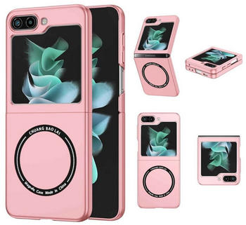 Wigento Handyhülle Für Samsung Galaxy Z Flip5 5G Magnet Magsafe Handy Hülle Etuis Pink