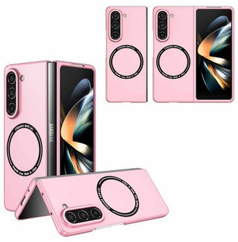 Wigento Handyhülle Für Samsung Galaxy Z Fold5 5G Magnet Magsafe Handy Hülle Etuis Pink