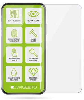Wigento Handyhülle Für Samsung Galaxy S21 FE G990B Silikon Case TPU Transparent und oder 026 H9 Glas Handy Tasche Hülle Schutz Cover 2x 2.5D 0.26mm H9 Hart Glas Transparent