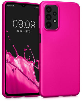 kwmobile Case kompatibel mit Samsung Galaxy A23 4G / 5G Hülle - Schutzhülle aus Silikon metallisch schimmernd - Handyhülle Metallic Pink