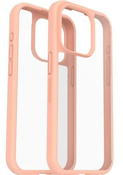 OtterBox Sleek Hülle für iPhone 15 Pro, stoßfest, sturzsicher, ultraschlank, schützende Hülle, Getestet nach Militärstandard, Transparent/Pfirsich
