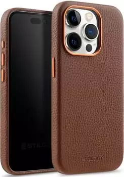 Stilgut iPhone Case (iPhone 15 Pro Max) cognac