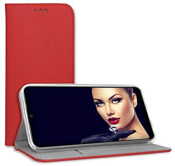 mtb Klapphülle Smart Magnet kompatibel mit Xiaomi Redmi 10C (6.71'') - rot - Bookstyle - Klapp-Cover Hülle Wallet Case