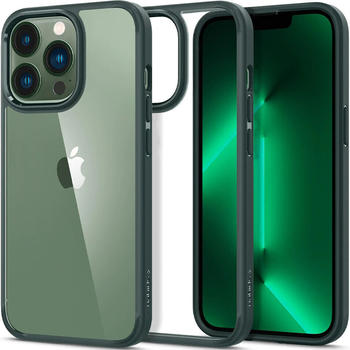 Spigen Schutzhülle Ultra Hybrid für iPhone 13 Pro, Transparent/Grün