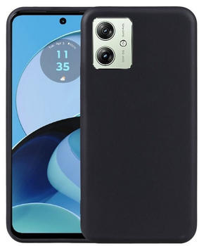Wigento Handyhülle Für Motorola Moto G54 Schutz Zubehör Handy Hülle Cover H9 Glas TPU Hülle dünn Schwarz
