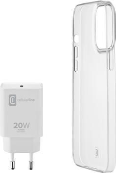 Cellular Line STARTER KIT (iPhone 13 Pro Max), Smartphone Hülle, Transparent