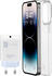 Cellular Line STARTKITIPH14PRM Starter Kit Charger+Case Handy Ladegerät iPhone 14 Pro Max USB-C Transparent Weiß