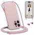 Coolgadget Handykette Premium Handyhülle mit verstellbarer Handykette für iPhone 13 Pro Max, Hülle zum Umhängen Kette, Ideal für Festival- und Outdoor-Enthusiasten, Creme