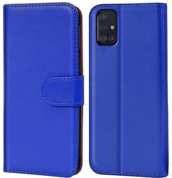 Coolgadget Handyhülle Book Case Handy Tasche für Samsung Galaxy A71 6,7 Zoll, Hülle Klapphülle Flip Cover für Samsung A71 Schutzhülle stoßfest, Blau