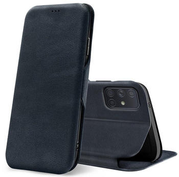 Coolgadget Handyhülle Business Premium Hülle für Samsung Galaxy A71 6,7 Zoll, Handy Tasche mit Kartenfach für Samsung A71 Schutzhülle, Blau