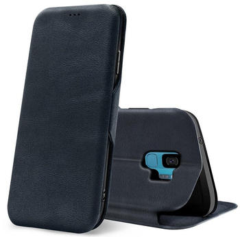 Coolgadget Handyhülle Business Premium Hülle für Samsung Galaxy S9 5,8 Zoll, Handy Tasche mit Kartenfach für Samsung S9 Schutzhülle, Blau