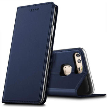 Coolgadget Handyhülle Magnet Case Handy Tasche für Huawei P9 5,2 Zoll, Hülle Klapphülle Ultra Slim Flip Cover für P9 Schutzhülle, Blau