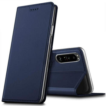 Coolgadget Handyhülle Magnet Case Handy Tasche für Sony Xperia 5 III 6,1 Zoll, Hülle Klapphülle Ultra Slim Flip Cover für Sony 5 III Schutzhülle, Blau