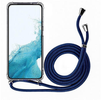 Coolgadget Handykette Handyhülle mit Handyband für Samsung Galaxy S10e 5,8 Zoll, Case zum Umhängen Kette Halsband Kordel mit Hülle für Samsung S10e, Blau