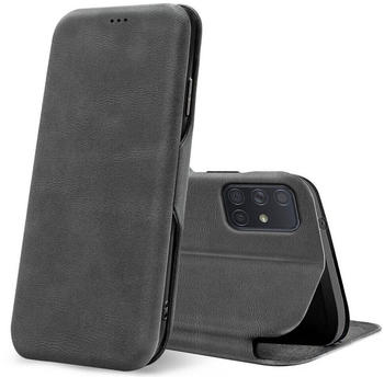 Coolgadget Handyhülle Business Premium Hülle für Samsung Galaxy A71 6,7 Zoll, Handy Tasche mit Kartenfach für Samsung A71 Schutzhülle, Grau