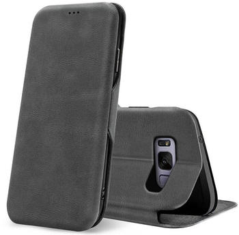 Coolgadget Handyhülle Business Premium Hülle für Samsung Galaxy S8 Plus 6,2 Zoll, Handy Tasche mit Kartenfach für Samsung S8+ Schutzhülle, Grau