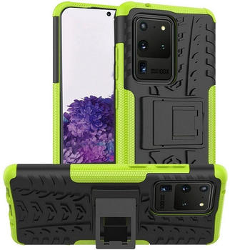 Coolgadget Handyhülle Outdoor Case Hybrid Cover für Samsung Galaxy S20 Ultra 6,9 Zoll, Schutzhülle extrem robust Handy Case für Samsung S20 Ultra Hülle, Grün