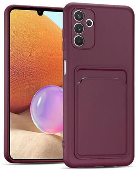 Coolgadget Handyhülle Card Case Handy Tasche für Samsung Galaxy A54 5G 6,4 Zoll, Silikon Slim Schutzhülle mit Kartenfach für Samsung A54 5G Hülle, Lila
