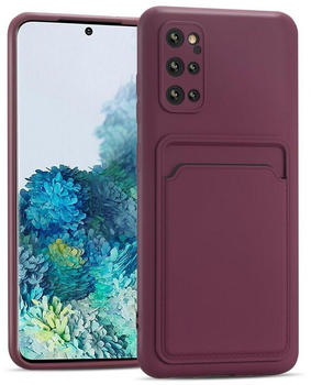 Coolgadget Handyhülle Card Case Handy Tasche für Samsung Galaxy S20 Plus 6,7 Zoll, Silikon Schutzhülle mit Kartenfach für Samsung Galaxy S20+ Hülle, Lila