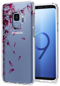 Coolgadget Handyhülle Handy Case Silikon Motiv Series für Samsung Galaxy S9 5,8 Zoll, Hülle mit hochauflösendem Muster für Samsung S9 Schutzhülle, Rosa Veilchen