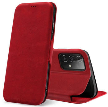 Coolgadget Handyhülle Business Premium Hülle für Samsung Galaxy A52 4G/5G 6,5 Zoll, Handy Tasche mit Kartenfach für Samsung A52 4G/5G, A52s 5G Schutzhülle, Rot