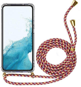 Coolgadget Handykette Handyhülle mit Handyband für Huawei P30 6,1 Zoll, Case zum Umhängen Kette Halsband Kordel mit Hülle für Huawei P30, Camouflage Rot