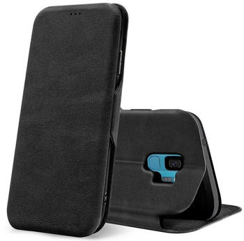 Coolgadget Handyhülle Business Premium Hülle für Samsung Galaxy S9 5,8 Zoll, Handy Tasche mit Kartenfach für Samsung S9 Schutzhülle, Schwarz