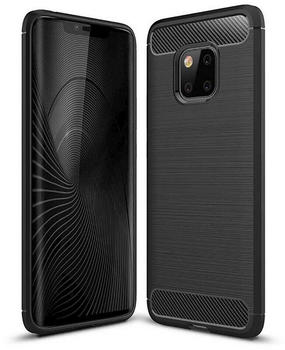Coolgadget Handyhülle Carbon Handy Hülle für Huawei Mate 20 Pro 6,4 Zoll, robuste Telefonhülle Case Schutzhülle für Mate 20 Pro Hülle