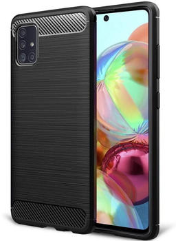 Coolgadget Handyhülle Carbon Handy Hülle für Samsung Galaxy A51 6,5 Zoll, robuste Telefonhülle Case Schutzhülle für Samsung A51 Hülle