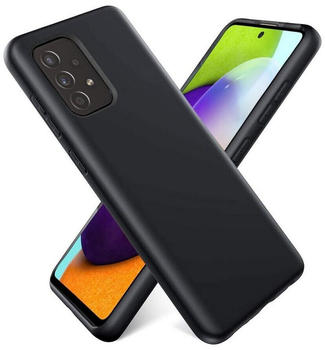 Coolgadget Handyhülle Silikon Colour Series Slim Case für Samsung Galaxy A52, A52s 5G, A52 5G 6,5 Zoll, Hülle Handy Cover für Samsung A52 / A52 5G / A52s 5G Schutzhülle, Schwarz
