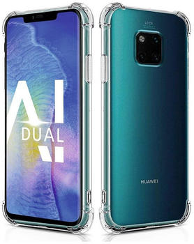 Coolgadget Handyhülle Anti Shock Rugged Case für Huawei Mate 20 Pro 6,4 Zoll, Slim Cover Kantenschutz Schutzhülle für Mate 20 Pro Hülle Transparent