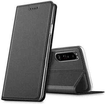 Coolgadget Handyhülle Magnet Case Handy Tasche für Sony Xperia 5 III 6,1 Zoll, Hülle Klapphülle Ultra Slim Flip Cover für Sony 5 III Schutzhülle, Schwarz