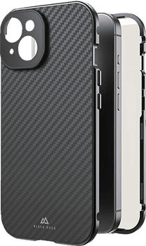 Black Rock 360° Glass Full Cover Apple iPhone 15 Real Carbon